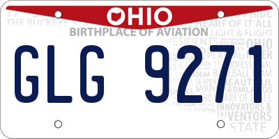 OH license plate GLG9271