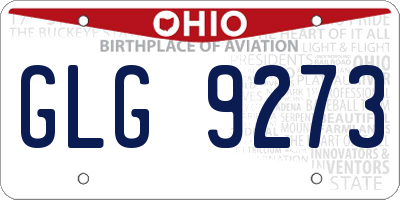 OH license plate GLG9273