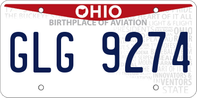 OH license plate GLG9274