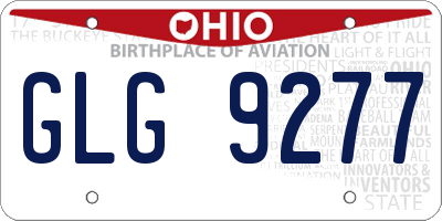 OH license plate GLG9277