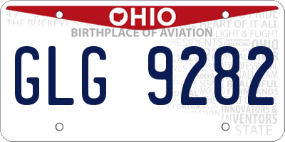 OH license plate GLG9282
