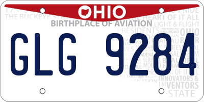 OH license plate GLG9284