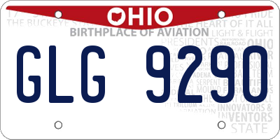 OH license plate GLG9290