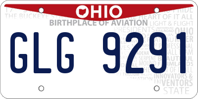 OH license plate GLG9291