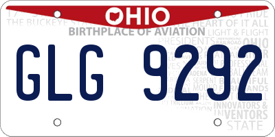 OH license plate GLG9292
