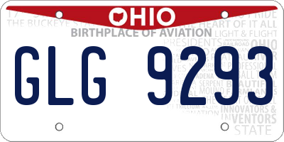 OH license plate GLG9293