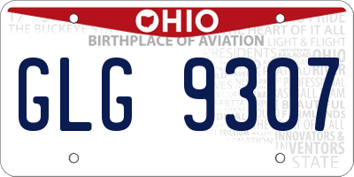 OH license plate GLG9307