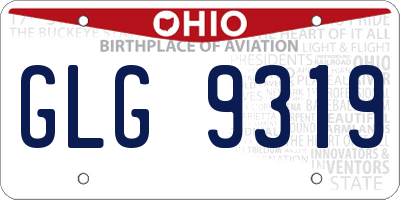 OH license plate GLG9319