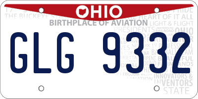OH license plate GLG9332