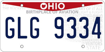 OH license plate GLG9334