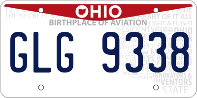OH license plate GLG9338