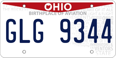 OH license plate GLG9344