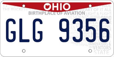 OH license plate GLG9356