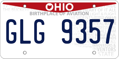 OH license plate GLG9357