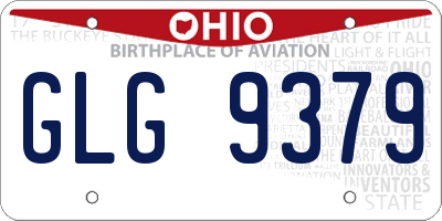 OH license plate GLG9379