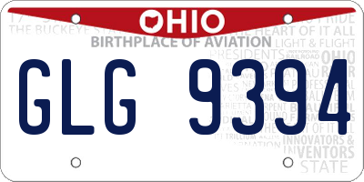 OH license plate GLG9394