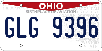 OH license plate GLG9396