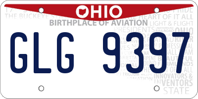 OH license plate GLG9397
