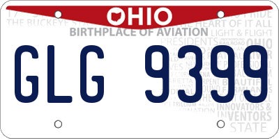 OH license plate GLG9399