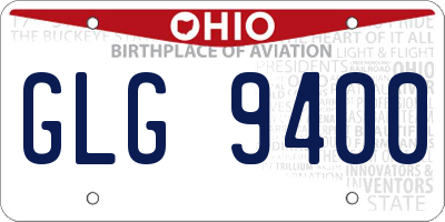 OH license plate GLG9400
