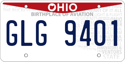 OH license plate GLG9401