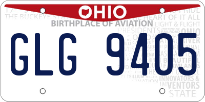 OH license plate GLG9405
