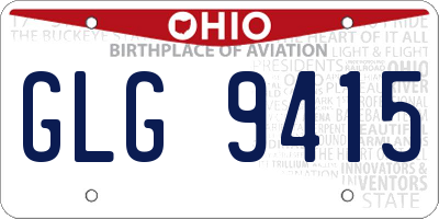 OH license plate GLG9415