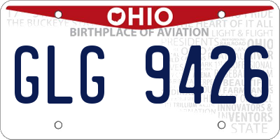 OH license plate GLG9426