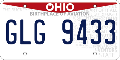 OH license plate GLG9433