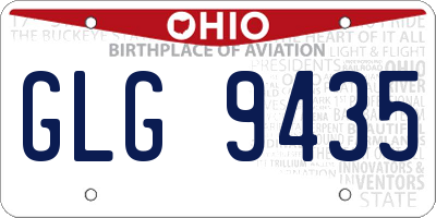OH license plate GLG9435