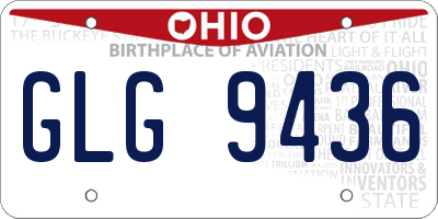 OH license plate GLG9436