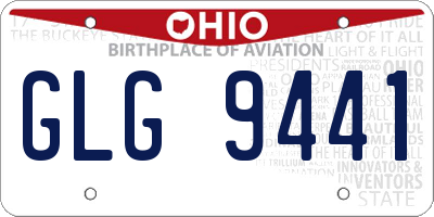 OH license plate GLG9441
