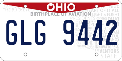 OH license plate GLG9442