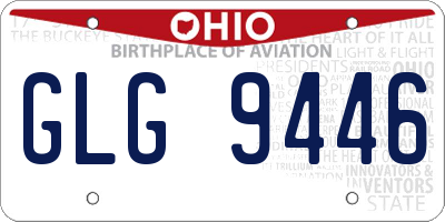 OH license plate GLG9446