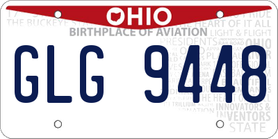 OH license plate GLG9448