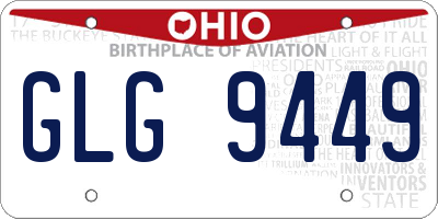 OH license plate GLG9449