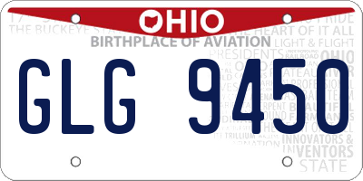 OH license plate GLG9450