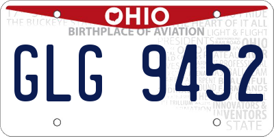 OH license plate GLG9452