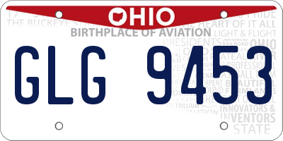 OH license plate GLG9453