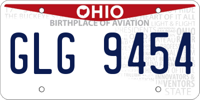 OH license plate GLG9454