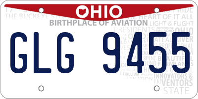 OH license plate GLG9455