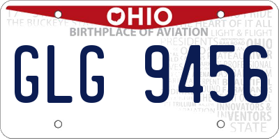 OH license plate GLG9456