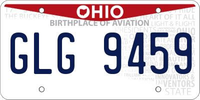 OH license plate GLG9459