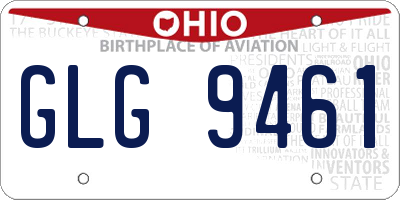 OH license plate GLG9461