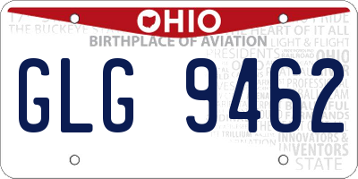 OH license plate GLG9462