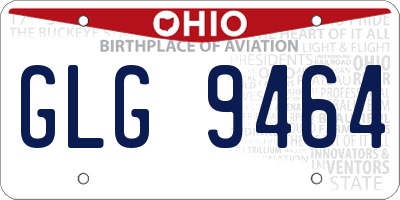 OH license plate GLG9464