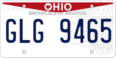 OH license plate GLG9465