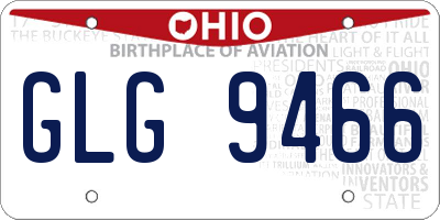 OH license plate GLG9466