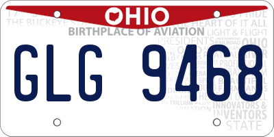 OH license plate GLG9468