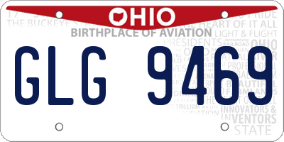 OH license plate GLG9469